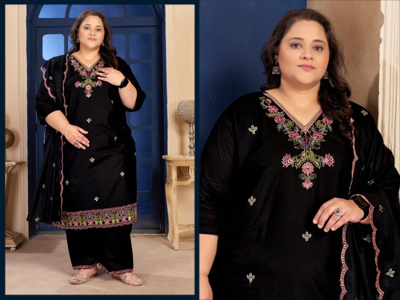 Plus Size Pure Cotton 2 By Moksh Pure Cotton Kurti With Bottom Dupatta